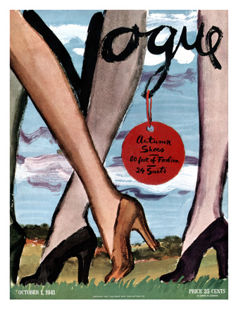 Vogue Cover - October 1941 by Carl Eric Erickson Pricing Limited Edition Print image