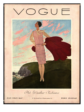 Vogue Cover - July 1927 by Pierre Brissaud Pricing Limited Edition Print image