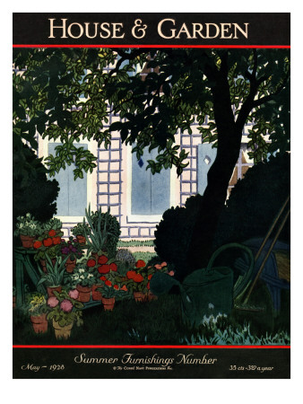 House & Garden Cover - May 1928 by Pierre Brissaud Pricing Limited Edition Print image