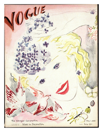 Vogue Cover - May 1935 by Marcel Vertes Pricing Limited Edition Print image