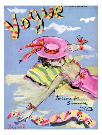 Vogue Cover - June 1939 by Christian Berard Pricing Limited Edition Print image