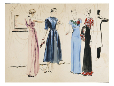 Vogue - August 1936 by Rene Bouet-Willaumez Pricing Limited Edition Print image