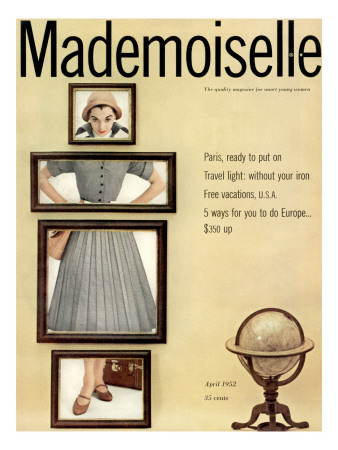 Mademoiselle Cover - April 1952 by Somoroff Pricing Limited Edition Print image