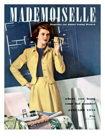 Mademoiselle Cover - January 1942 by Paul D'ome Pricing Limited Edition Print image
