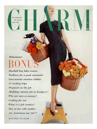Charm Cover - July 1956 by Carmen Schiavone Pricing Limited Edition Print image