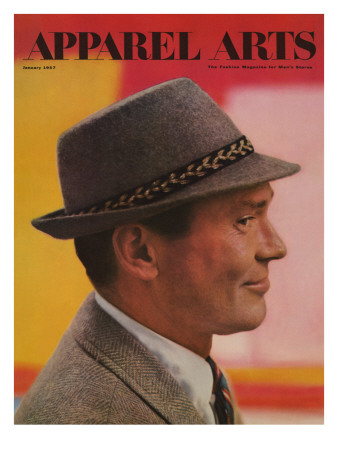 Gq Cover - January 1957 by Richard Litwin Pricing Limited Edition Print image