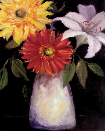Flowers On Black Ii by Shari White Pricing Limited Edition Print image