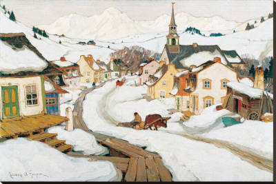 Village In The Laurentians by Clarence Alphonse Gagnon Pricing Limited Edition Print image