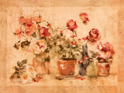 Potted Roses I by Cheri Blum Pricing Limited Edition Print image