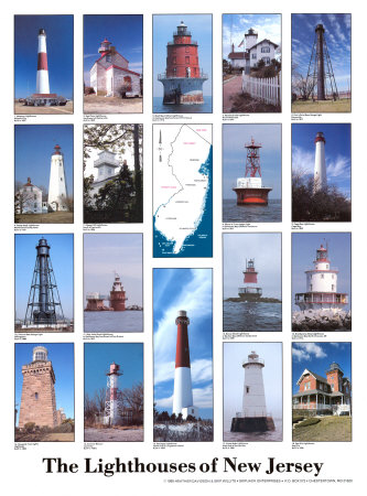 Lighthouses Of New Jersey by Skipjack Pricing Limited Edition Print image
