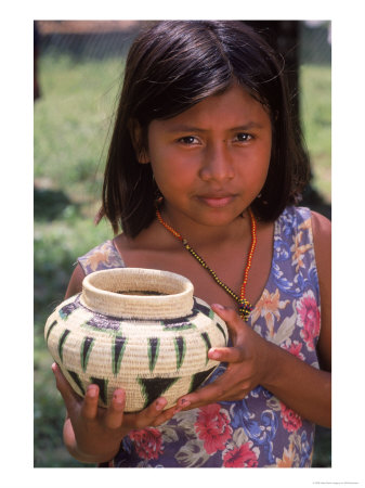Local Girl With Pottery, Panama by Bill Bachmann Pricing Limited Edition Print image