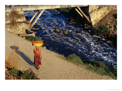 Walking Home From Market, Zunil, Guatemala by Sandy Ostroff Pricing Limited Edition Print image