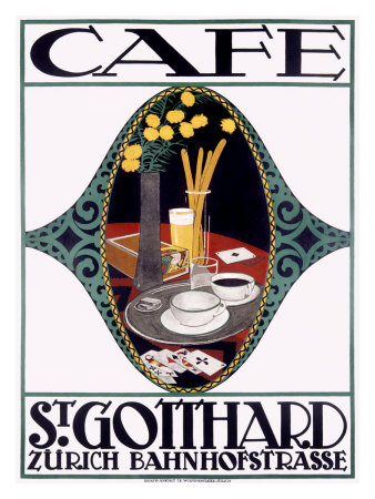 St. Gotthard Café by Otto Baumberger Pricing Limited Edition Print image