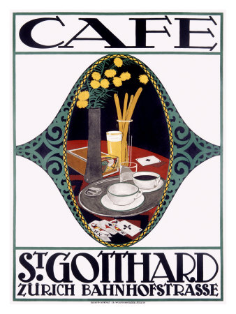 St. Gotthard Cafe by Otto Baumberger Pricing Limited Edition Print image