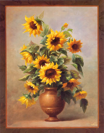 Sunflowers In Bronze Ii by Welby Pricing Limited Edition Print image