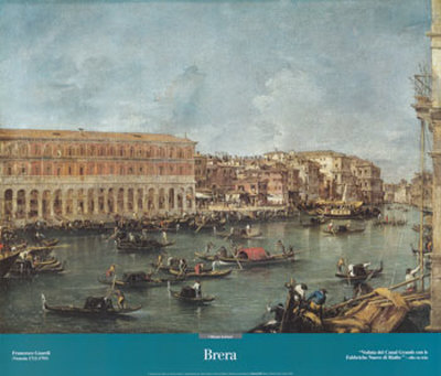 View Of The Grand Canal, Brera by Francesco Guardi Pricing Limited Edition Print image