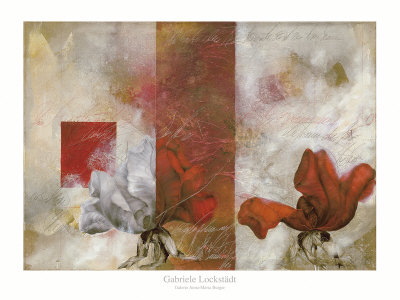 Red And White Rose by Gabriele Lockstädt Pricing Limited Edition Print image