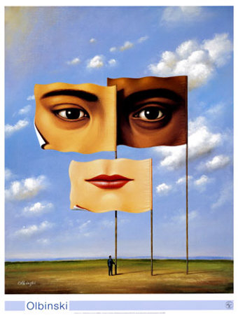 Confrontation Of Similarities, 1997 by Rafal Olbinski Pricing Limited Edition Print image