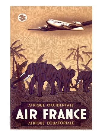 Air France Africa Travel, 1948 by Guerra Pricing Limited Edition Print image