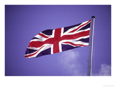 British Flag Flying On A Pole by Francie Manning Pricing Limited Edition Print image