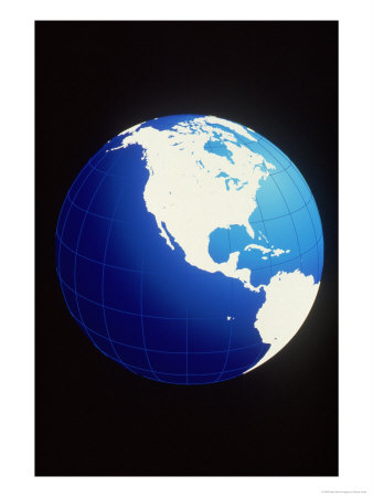 World Globe, North America by Bruce Jones Pricing Limited Edition Print image