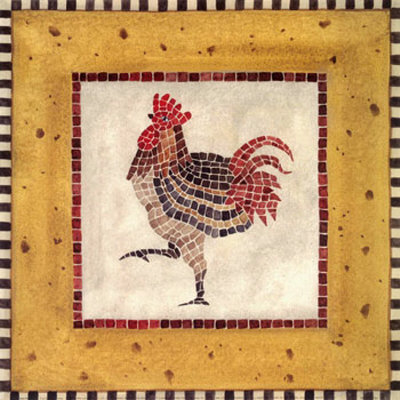Mosaic Rooster I by Katharine Gracey Pricing Limited Edition Print image