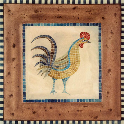 Mosaic Rooster Iii by Katharine Gracey Pricing Limited Edition Print image