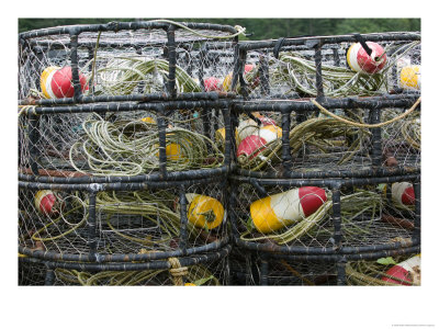Crabbing Nets In Tee Harbor, Juneau, Southeast Alaska, Alaska, Usa by Walter Bibikow Pricing Limited Edition Print image