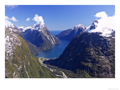 Mitre Peak, Milford Sound, Fiordland National Park, South Island, New Zealand by David Wall Pricing Limited Edition Print image