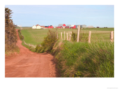 Country Road And Farm, Prince Edward Island, Canada by Julie Eggers Pricing Limited Edition Print image