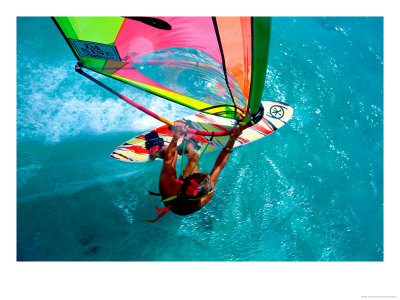 Windsurfing, Aruba, Caribbean by James Kay Pricing Limited Edition Print image