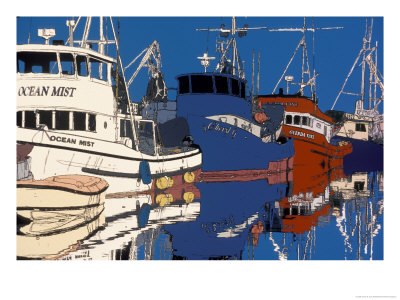Fishing Boats Docked At Fishermen's Terminal, Seattle, Washington, Usa by Jamie & Judy Wild Pricing Limited Edition Print image