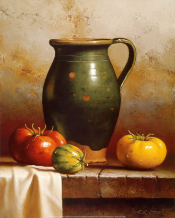 Green Pitcher, Heirlooms And Cloth by Loran Speck Pricing Limited Edition Print image