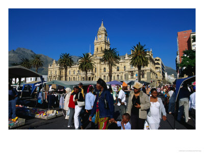 Market On Grand Parade And Old Town Hall, Cape Town, South Africa by Ariadne Van Zandbergen Pricing Limited Edition Print image