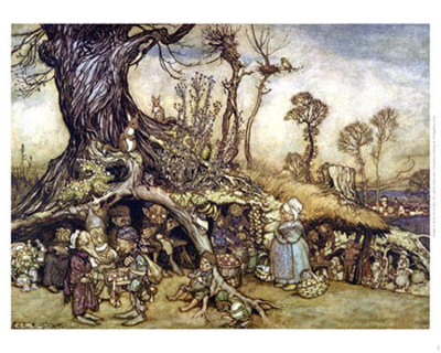 Little People's Market by Arthur Rackham Pricing Limited Edition Print image