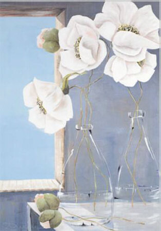 White Flower Variation Iii by Annelies Buergin Pricing Limited Edition Print image