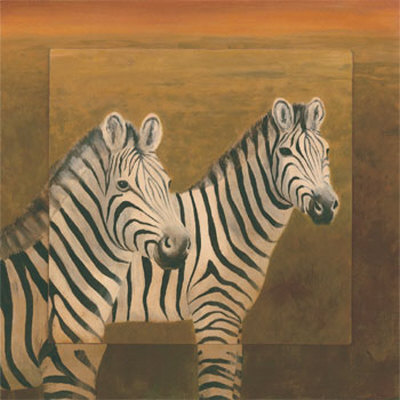 Two Zebras by Klaus Gohlke Pricing Limited Edition Print image