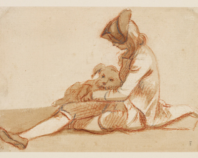 Boy With A Dog by Paul Sandby Pricing Limited Edition Print image