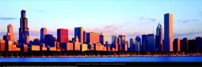 Chicago And Marina On Lake Michigan by Peter Pearson Pricing Limited Edition Print image