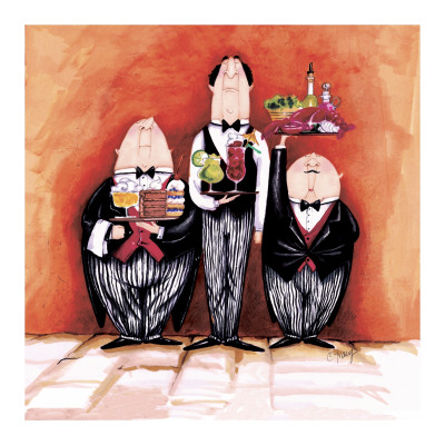 Waiter Trio Ii by Tracy Flickinger Pricing Limited Edition Print image