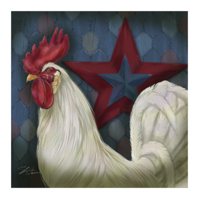 Red Star Rooster by Shari Warren Pricing Limited Edition Print image