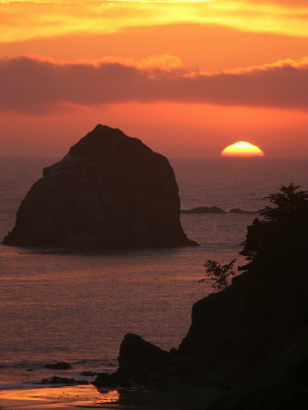 Sunset On The Oregon Coast Near Gold Beach by Skip Brown Pricing Limited Edition Print image