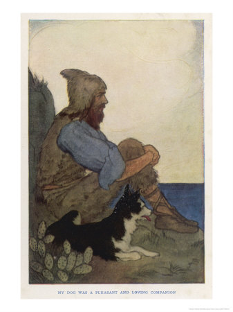Robinson Crusoe And His Dog by Elenore Plaisted Abbott Pricing Limited Edition Print image