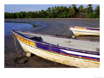 Fishing Boats Moored On Sand At Morro Negrito, Panama by Paul Kennedy Pricing Limited Edition Print image