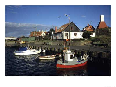 Docked Fishing Boats, Gudhjem, Denmark by Holger Leue Pricing Limited Edition Print image