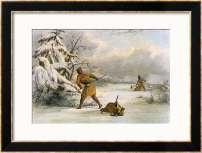 Spearing Muskrats In Winter by Seth Eastman Pricing Limited Edition Print image