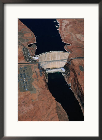 Aerial View Of Glen Canyon Dam, Lake Powell, Usa by Jim Wark Pricing Limited Edition Print image
