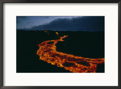 Lava River At Dusk, Volcano National Park by Peter French Pricing Limited Edition Print image