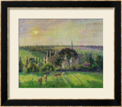 The Church And Farm Of Eragny, 1895 by Camille Pissarro Pricing Limited Edition Print image