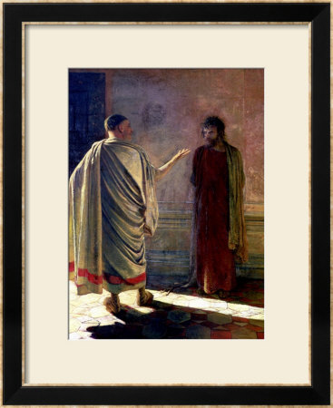 What Is Truth? (Christ And Pilate) 1890 by Nikolai Nikolaevich. Ge Pricing Limited Edition Print image